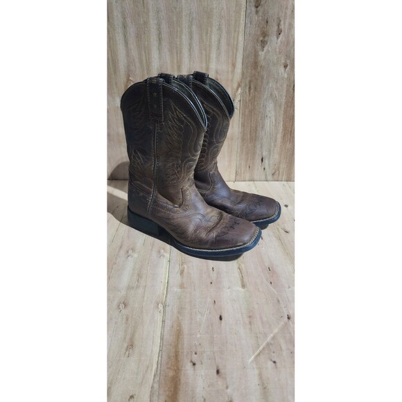 Ariat Other - Boy's Ariat  Anthem Patriot Western Boot in Distressed Brown Sz US 1 UK 13 EU 32
